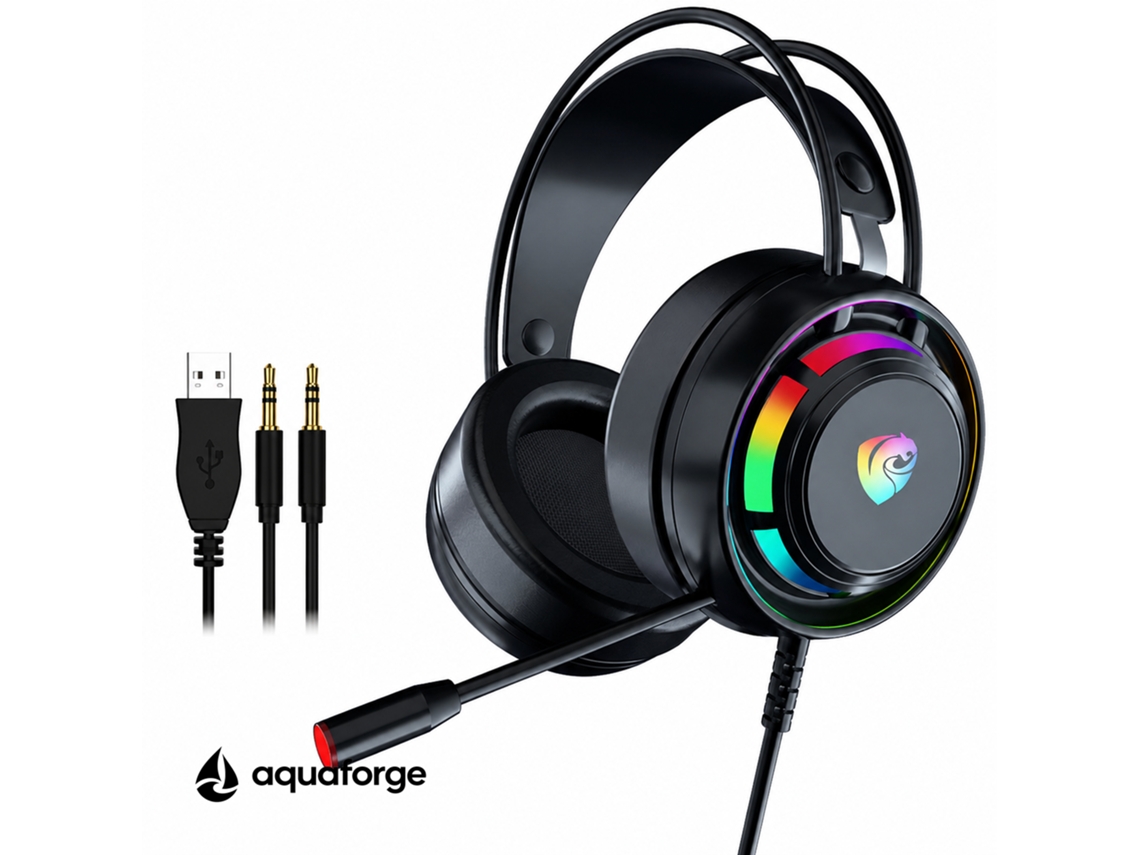 Headset Gaming Com Microfone Enc Led Rgb 3,5 Mm