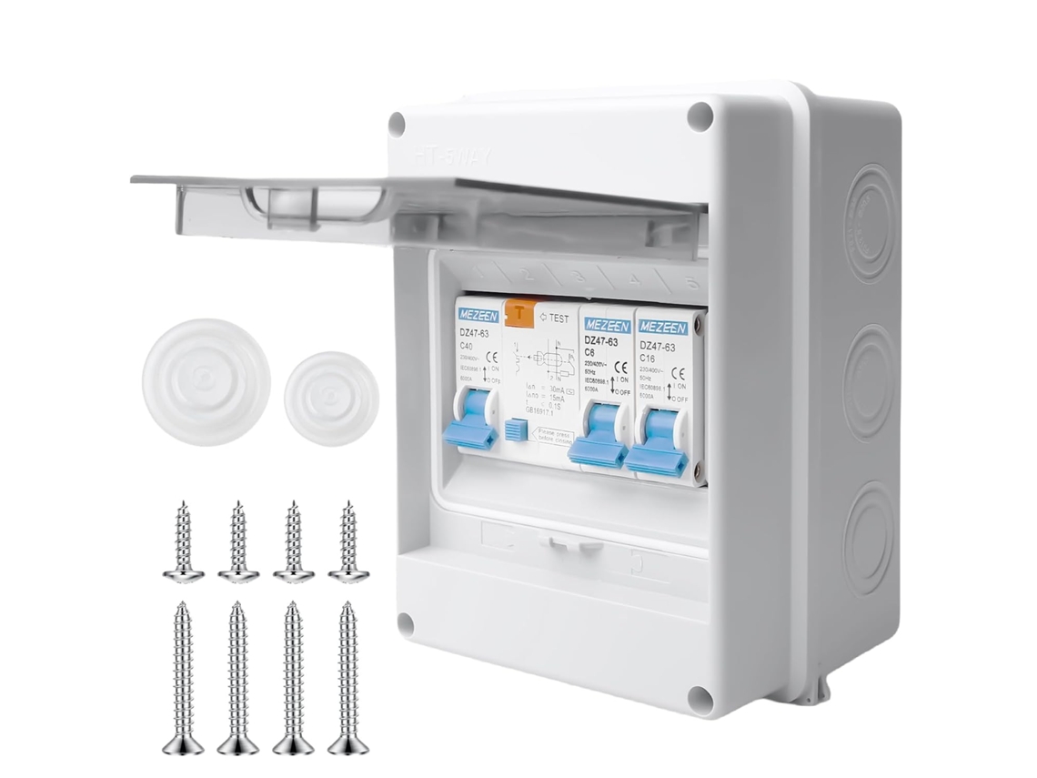 Surface Mounted Fuse Box Ip65 Small Surface Mounted Distribution Board With Ac 32a Fi Switch, Surface Mounted Distribution Box, 10