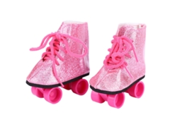Patins De Rolamento Rosa Para Boneca De 18 Polegadas Acessório Fashion