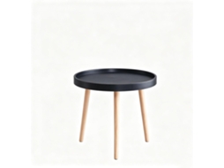 Mesa Lateral Redonda Estilo Escandinavo, Design Minimalista para Diversos Ambientes ESSÊNCIACASA