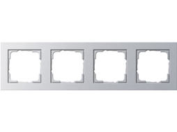 Quadro de 4 vias E2, Standard 55, System 55 Alumínio 021425 Gira (021425)