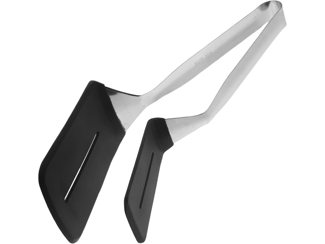 Pinça Multifuncional Cabilock Para Churrasco E Cozinha, Ideal Para Bifes, Peixes E Pães, Com Ponta De Silicone Para