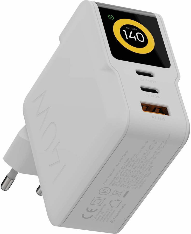 Carregador XTORM 2x USB-C 140W - USB-A 18W - (Branco)