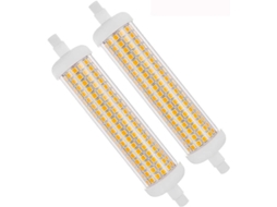 Rebe 2pack Bombillas Led R7s Regulables 118mm 3000k 20w Equivalente 100w 2000lm Tipo J 230v Luz Blanca Cálida