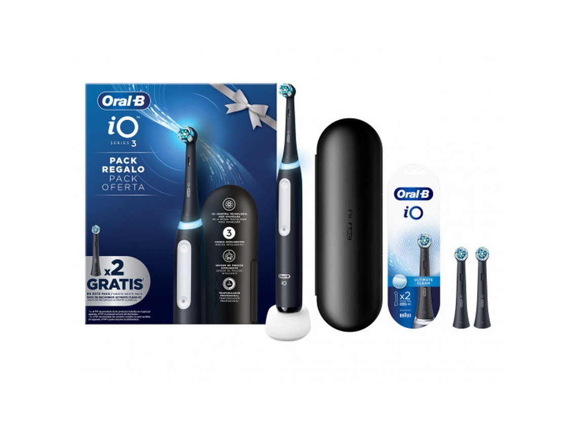 Coffret Escova de Dentes Elétrica iO3 Preta + 2 Recargas iO ORAL-B emb. 1 un