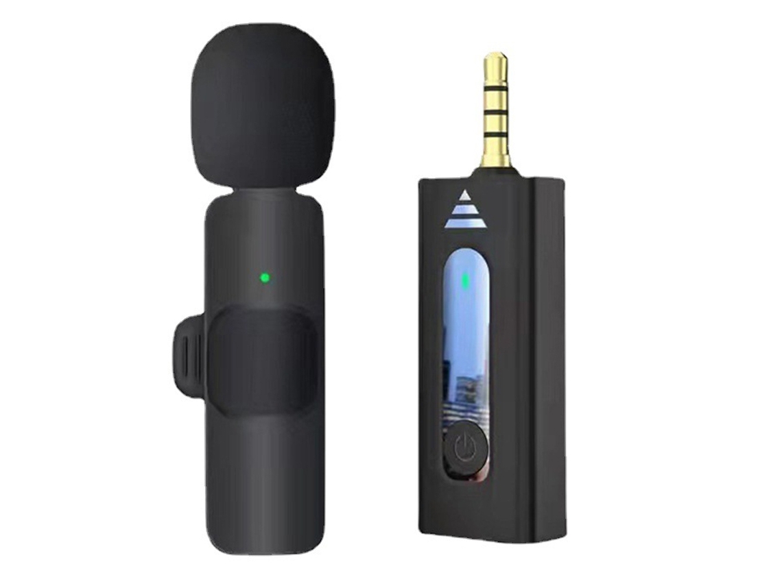 Microfone Sem Fio para Telefone Câmera Laptop Microfone de Clipe Lavalier para Gravação de Vídeo Vlog Tiktok Youtube Reunião