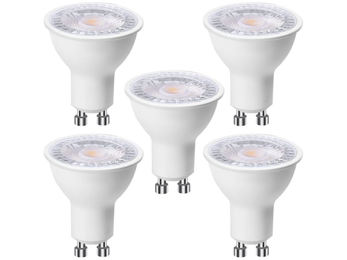 PACOTE de 5 lâmpadas Nova Line LED GU10 6W branco frio 6000K 500 lumens