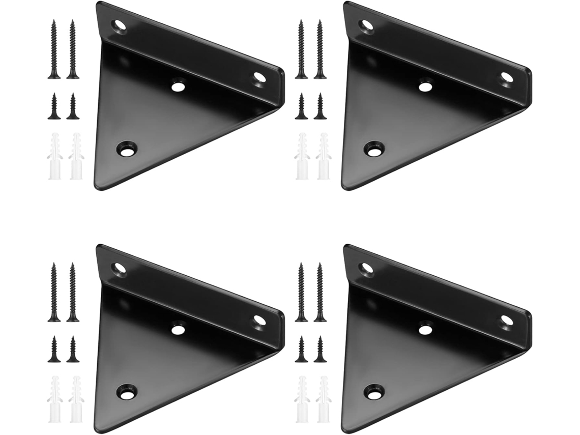 Suporte Triangular Para Prateleira, 4 Peças, Para Prateleira Flutuante, Para Parede