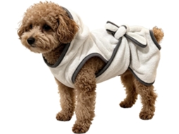 Roupão De Banho Macio E Absorvente Com Zíper Cães