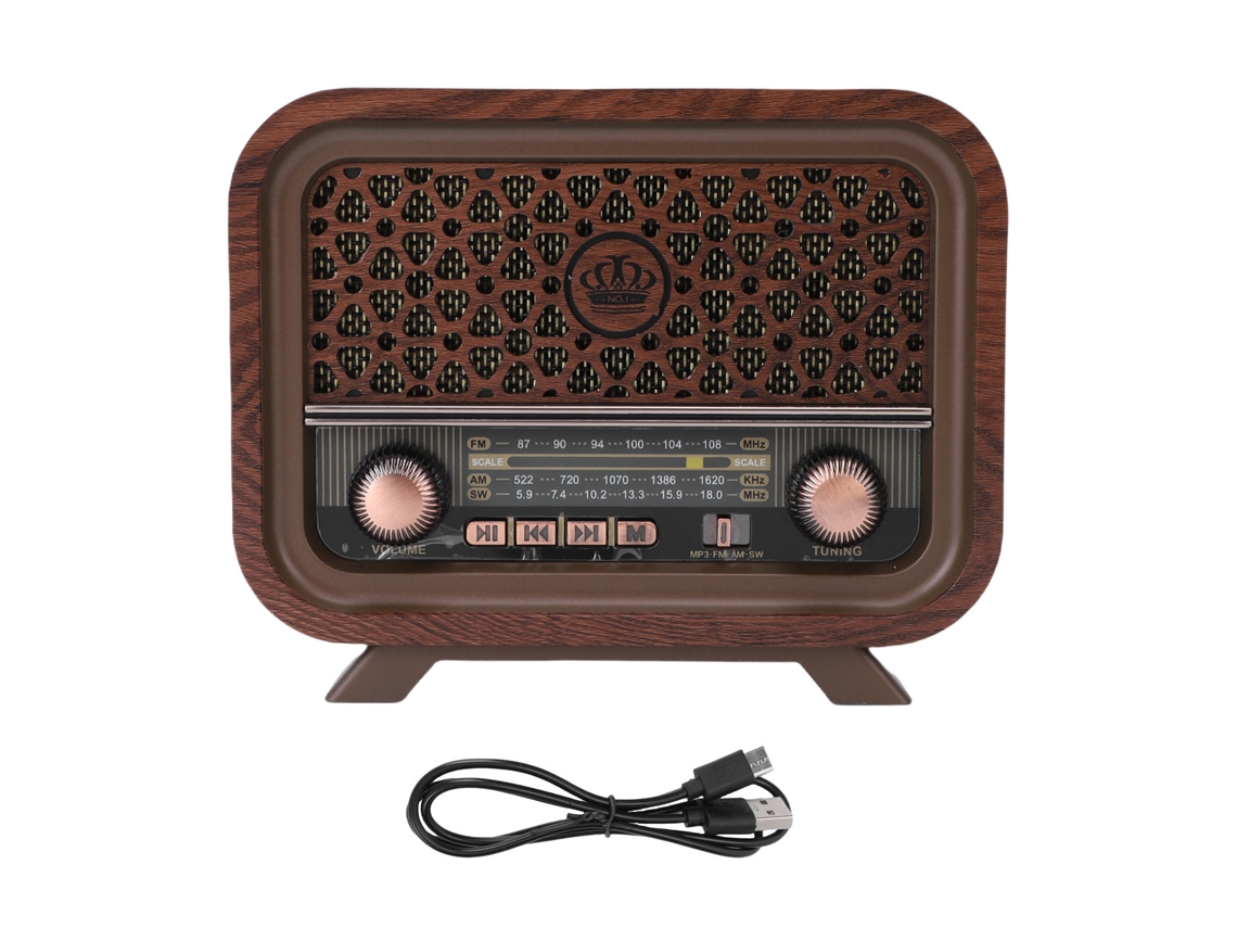 Rádio Vintage LAXISCREED Bluetooth Portátil Recarregável