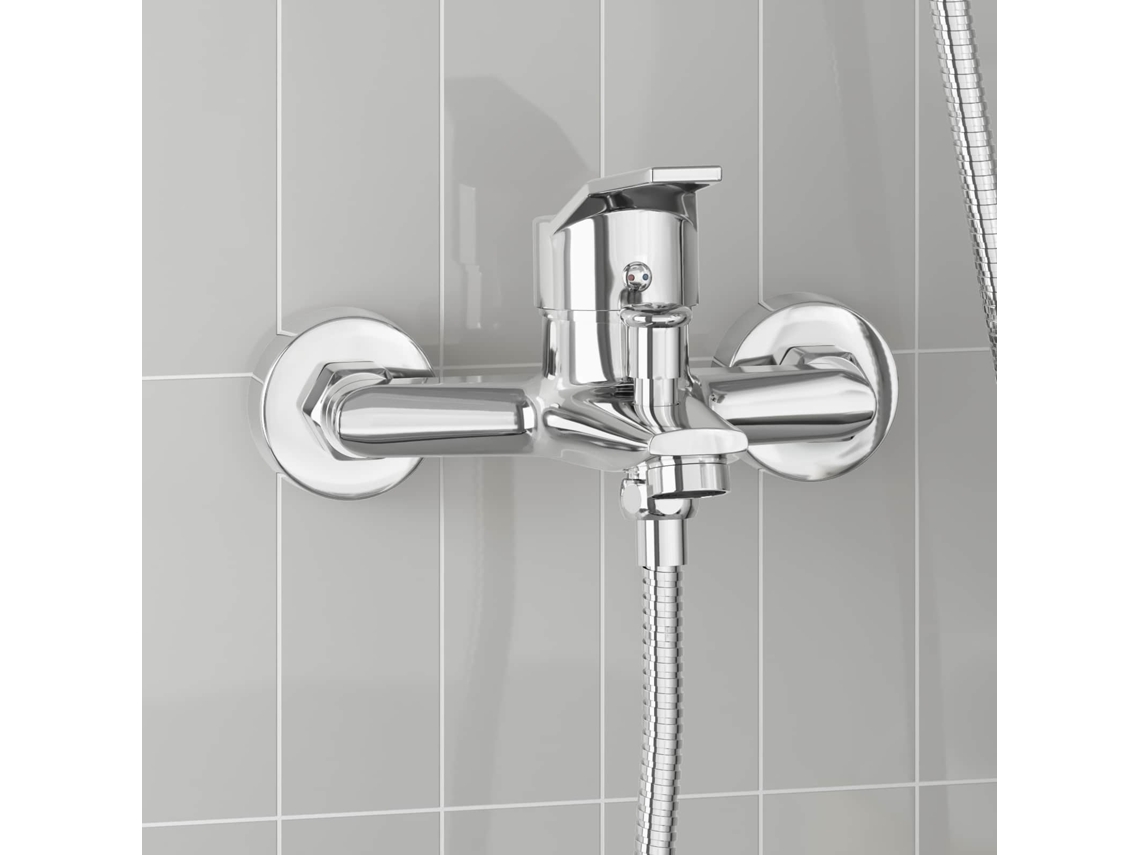 Vidaxl Torneira De Misturador De Chuveiro Chrome G 1 / 2 Polegadas