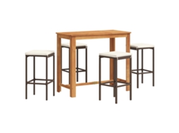Garden Bar Set, Garden Bar Sets Vidaxl Marrom Rattan / Vime (n/a)