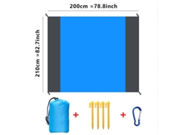 Cobertor de praia extra grande Slowmoose 80" x 84", à prova d'água e de areia