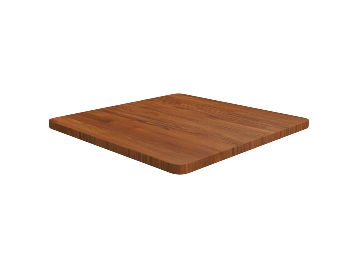 Tampo Mesa Quadrado 60x60x2,5 Carvalho Tratado Castanho Escuro Lovely Home