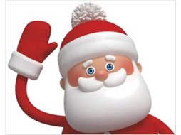 Adesivos De Natal Para Janela Com Vovô Acenando Em Efeito 3d |