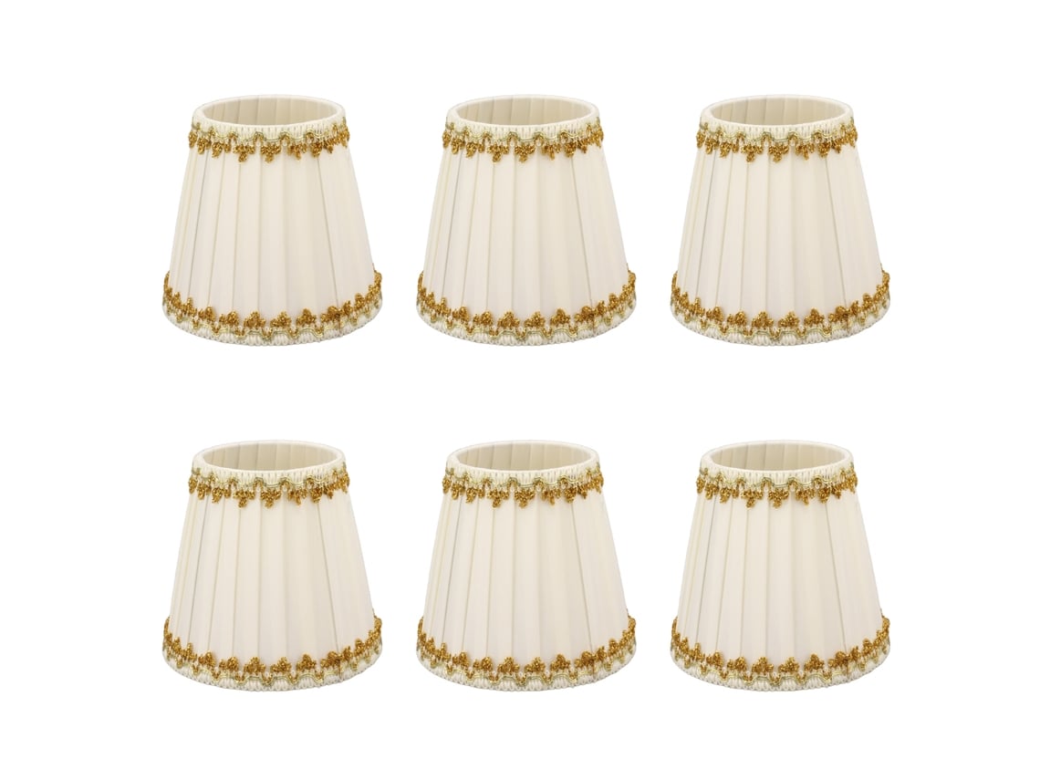 Conjunto de 6 Abajures de Tecido Estilo Simples para E14