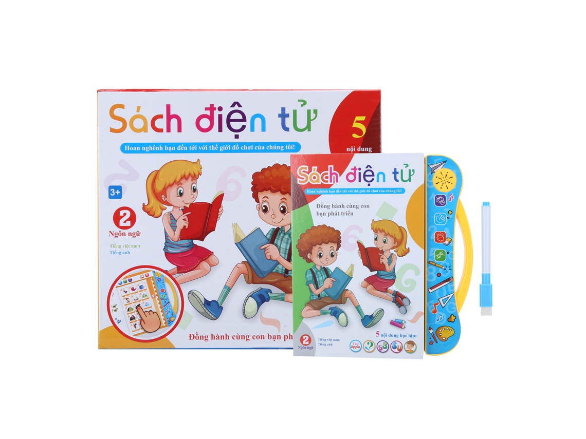 Ats máquina de Lectura Vietnamita inglés Juguete Educatsivo para Niños Aprendizaje Temprano Amarillo