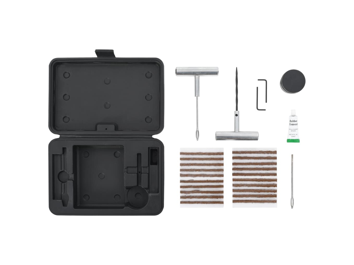 Vidaxl 27 Pcs Kit Para Reparação De Pneus De Automóveis