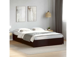 Vidaxl Estrutura De Cama 120x200 Cm Derivados De Madeira/metal Preto