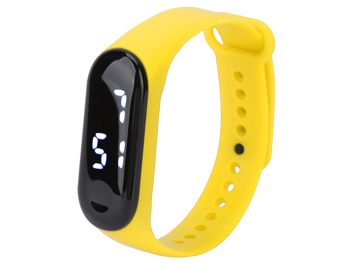 2026 relógio Digital Esportivo Led Amarelo para Meninos