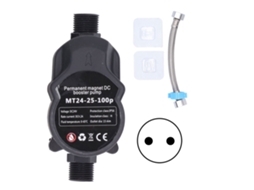 Bomba Pressurizadora Automática para Chuveiro, 24vdc, 100, 240v, com Plugue Europeu, para Montagem na Parede e Recirculação BRILVIBERA