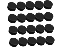 20-tampas Redondas De Nylon Para Tubos Quadrados E Alumínio, Pretas, Com Design Antiderrapante Para Proteção E Uso