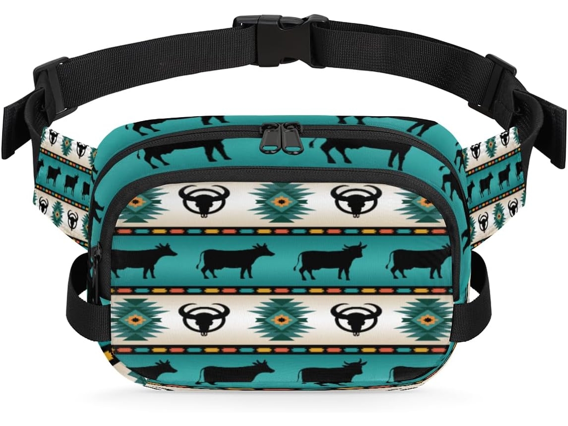 Pochete com Estampa de Caveira Asteca para Mulheres 22 8 X 6 3 X 15 5 Cm Design Diy Pa Impermeável de Alta Qua