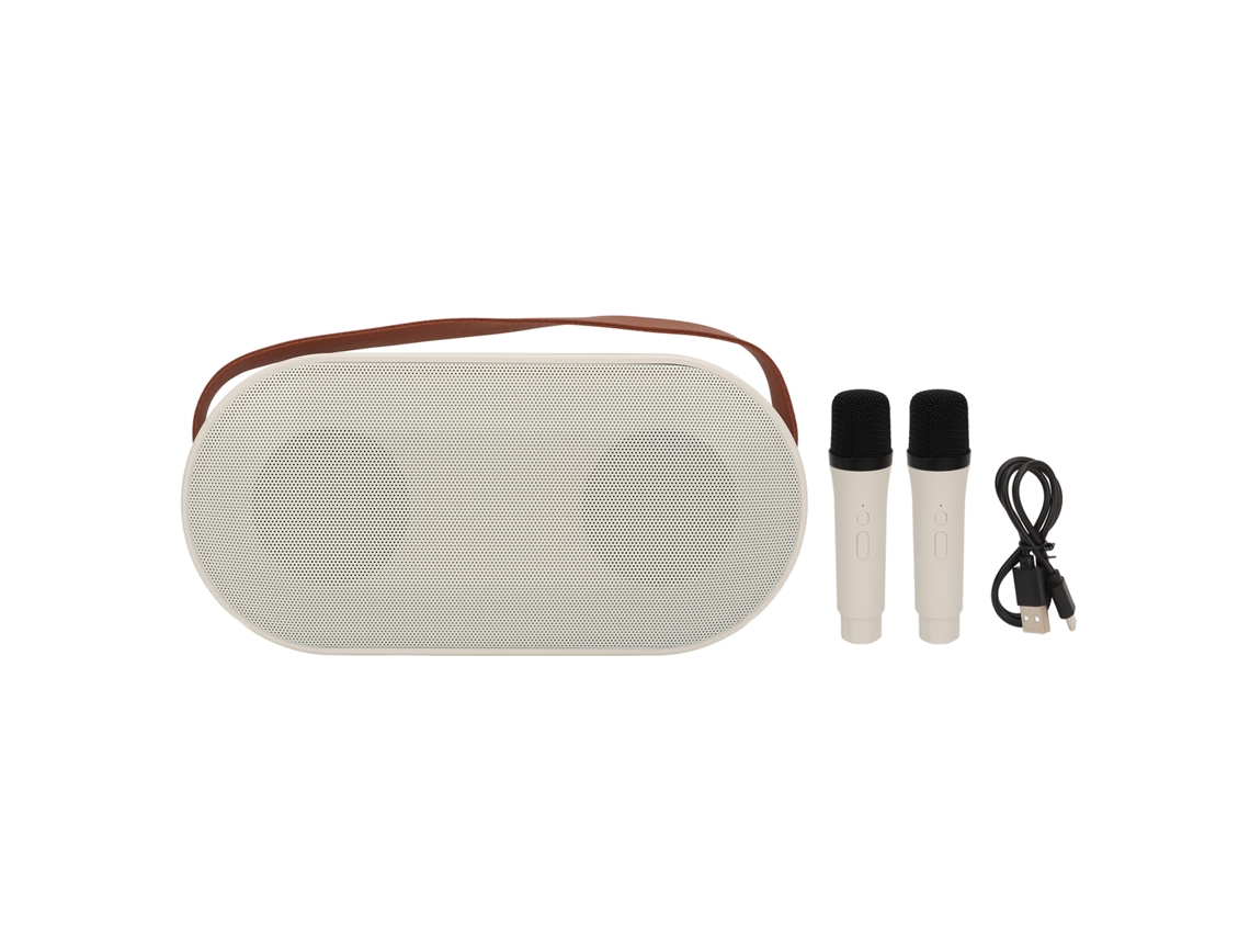 Microfone Bluetooth Business com luz ambiente portátil sem fio para festa, com bateria de 1000mah