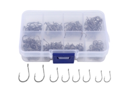 Business 300pcs Anzóis de Pesca de Aço Carbono Alto com Círculo