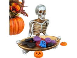 Tigelas De Halloween | Tigela De Servir Em Formato De Esqueleto | Tigela Multifuncional Vintage Em R Gokoco