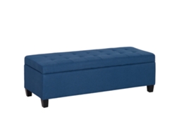 Puff com Compartimento de Armazenamento, 125,1x48,9x41,3cm, Azul | S/MARCA