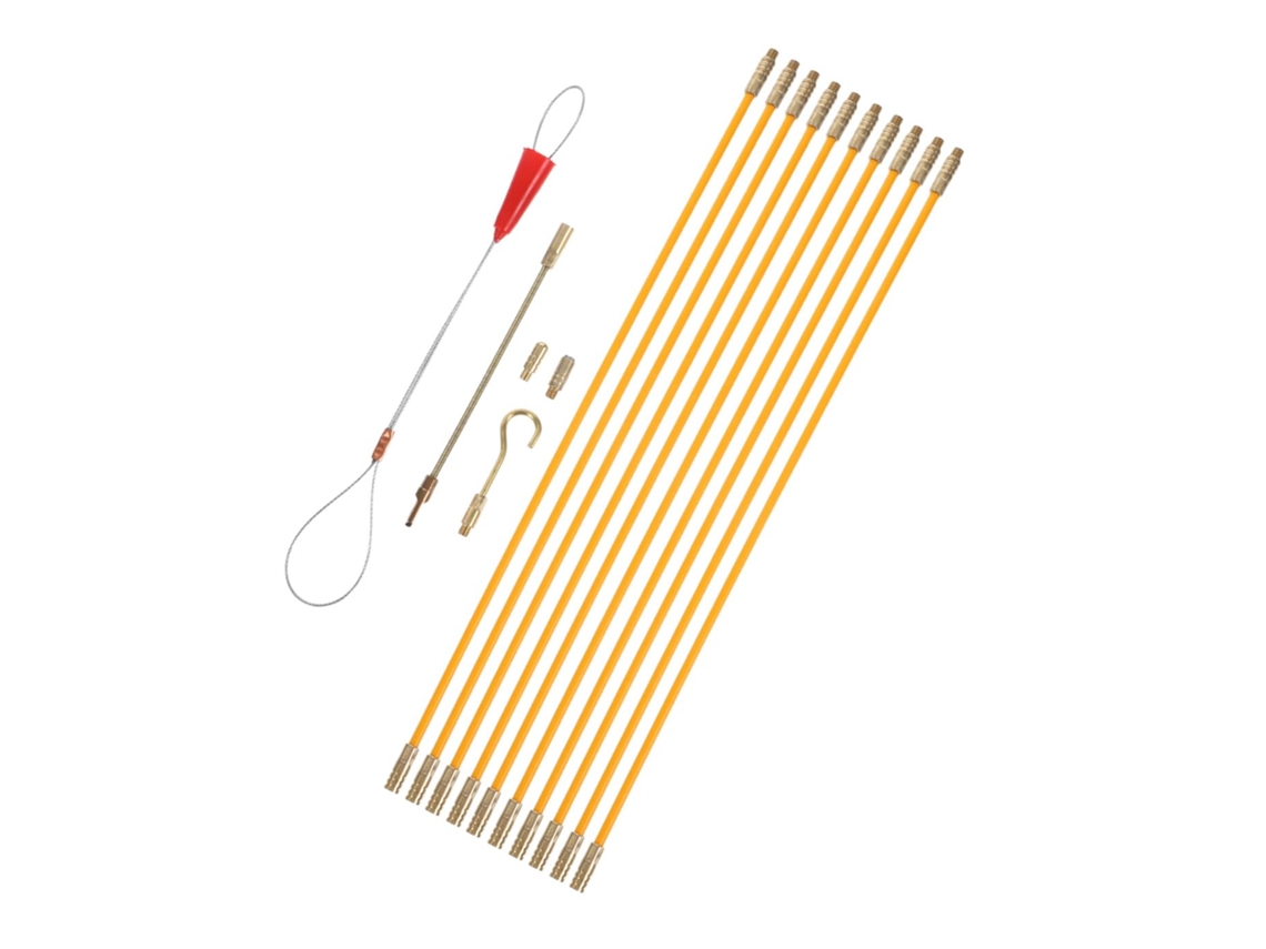 Kit De Fibra De Vidro Para Puxar Fios Elétricos, Hastes, Acessórios, Ferramentas Para Gerenciamento De Cabos Em Paredes