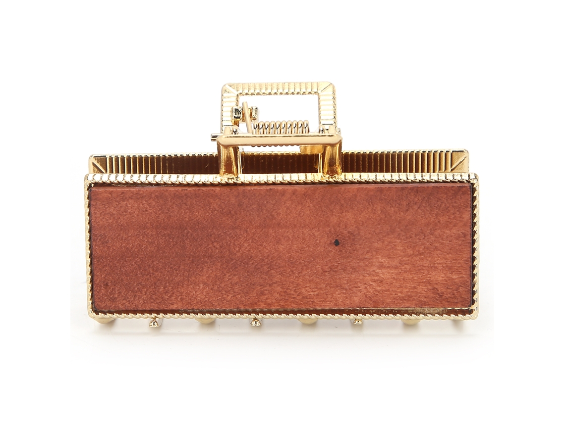 2026 pinza para Cabelo de Liga de Acrílico para Mulher, Simples e Elegante, Aperto Forte, Cor Roble