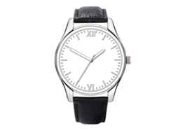 Relógio masculino de estilo simples, mostrador redondo, pulseira de couro PU, movimento de quartzo.