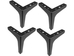 Conjunto De 4 Pés Móveis Eletrogalvanizados Para Sofá, Cama, Mesa De Centro E Outros Móveis