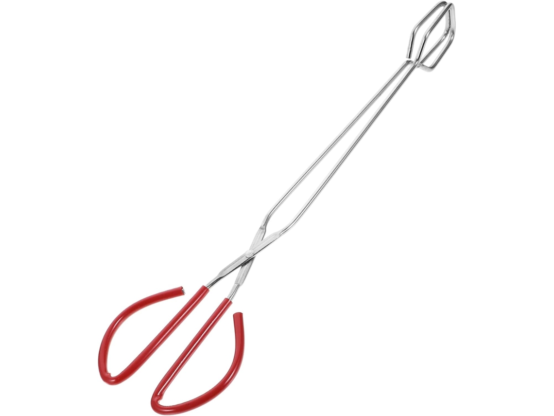 Pinça Longa Para Alimentos Nuobesty Em Aço Inoxidável, Preta, Anti Escaldante, Com Cabo Flexível Para Churrasco E