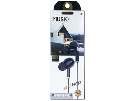Auriculares Com Fio (In-Ear) Unipha U28 (Preto)