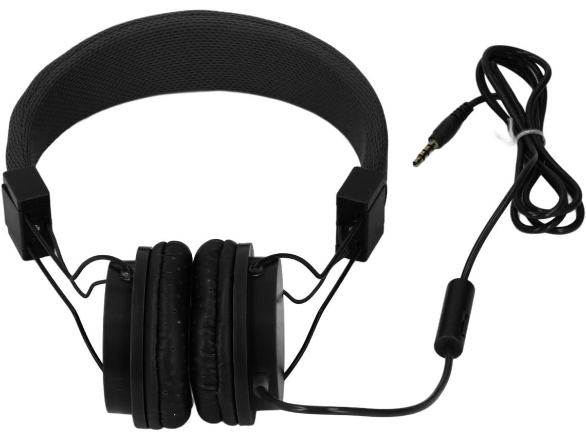 Fone De Ouvido Estéreo Com Fio 3, 5mm Com Microfone, Arco De Cabeça Dobrável E Ajustável Para Pc, Laptop, Tablet E