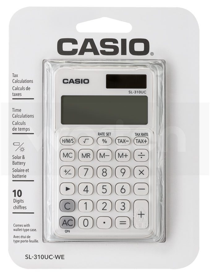 Calculadora Básica CASIO SL-310UC-WE Branco (10 dígitos)