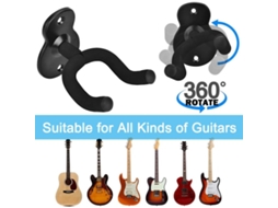 Suporte De Parede Para Violão, Guitarra Elétrica, Violão Clássico, Baixo E Ukulele Slowmoose (pacote Com 2)