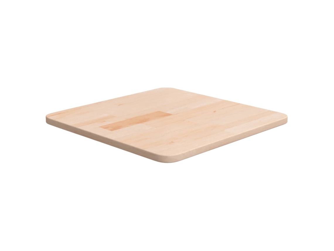 Vidaxl Tampo De Mesa Quadrado 40x40x1,5 Cm Carvalho Maciço Não Tratado