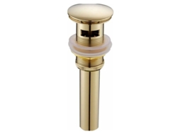 Ralo De Lavabo Moderno E Retrô,com Dispositivo Clic Clac E Extravasor,universal Em Latão Dourado Polido,sifão Com Furo Para Extravasor Btforus