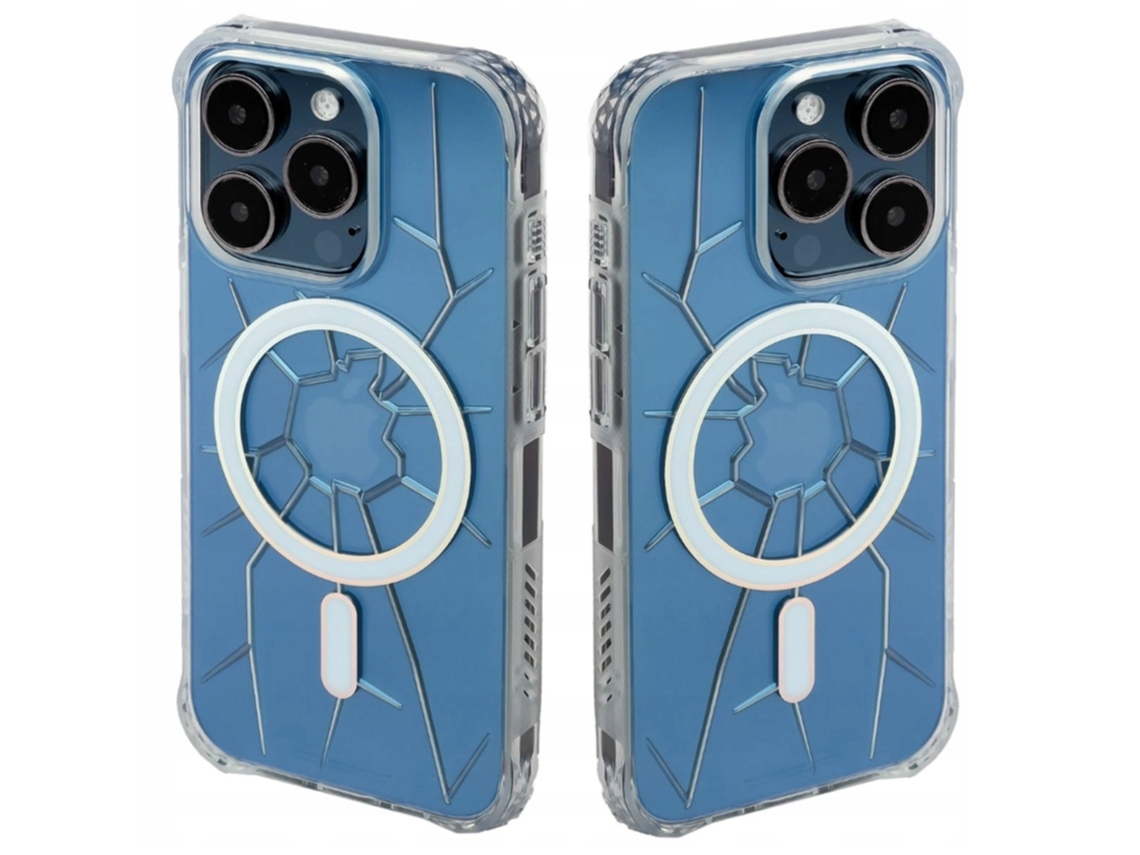 Capa De Silicone Kingxbar Crack Series Para Iphone 15 Para Magsafe Com Alta