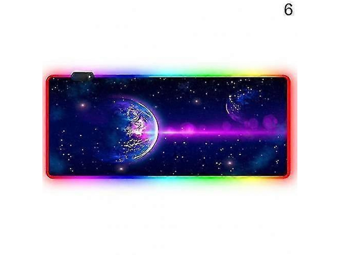 Mousepad Gamer Para Mesa Com Luzes Led Rgb Luminosas 30cm X 8 Brilvibera