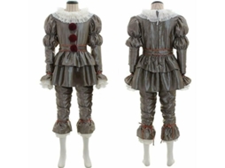 Conjunto de pijama adulto de alta qualidade com mangas compridas para festas e Halloween - Prata para inverno, primavera e outono