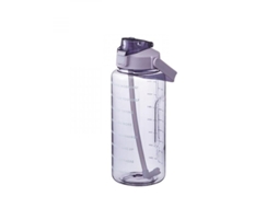 2026 botella de Água de 2 Litros com Canudo para Mulheres Portátil Viagem com Marcadores de Tempo e Capacidade 2 L Morado