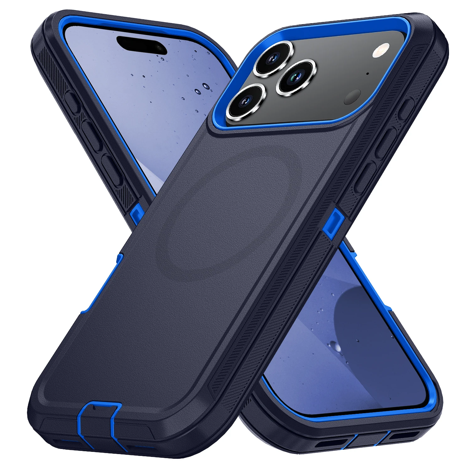 (azul Escuro, Para Iphone Air) Capa Protetora Rígida Em Pctpu Com Função De Carregamento Magnético E Proteção Contra Quedas.