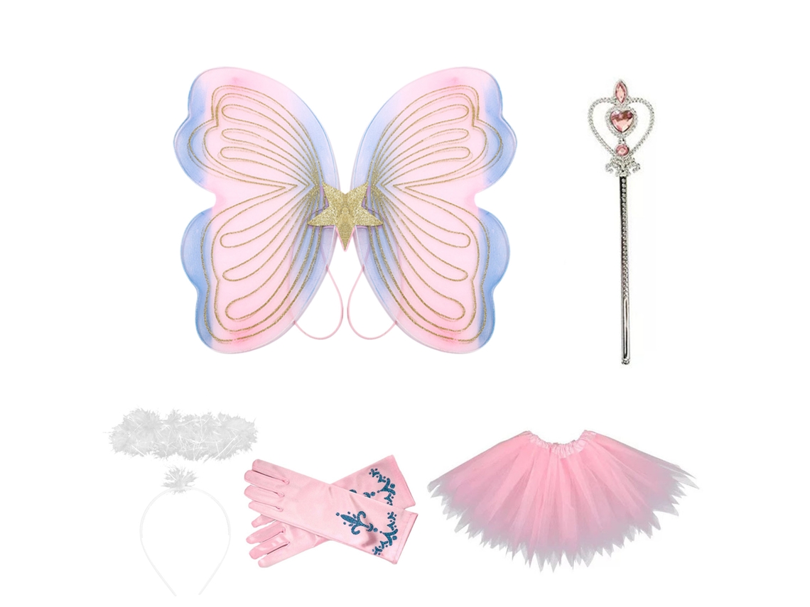 Conjunto De Fantasia De Borboleta Princesa Para Meninas Crianças - Laxiscreed