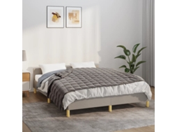 Vidaxl Manta Pesada 10 Kg 140x200 Cm Tecido Cinza