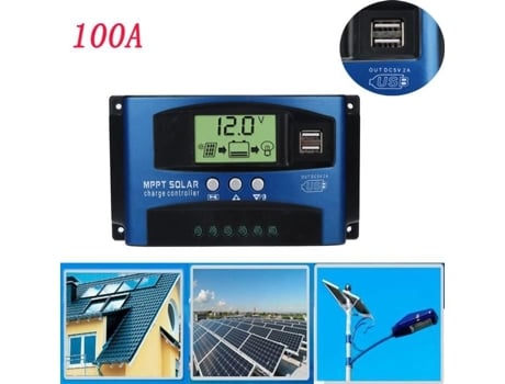 Rastreamento do controlador de carga do painel solar AF do regulador 100A MPPT 12V / 24V YOPOTIKA